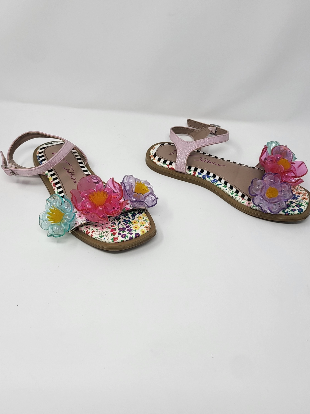 Betsey Johnson Pink Floral Jelly Flower Girls Sandals - Picture 3 of 4